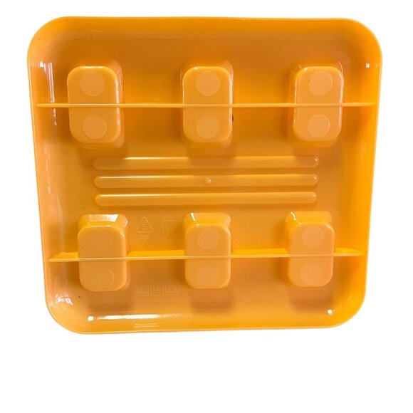 Popsicle Molds Ice Pop Molds Makers With Sticks 6 Pack Reusable Groovy Orange - Picture 5 of 6